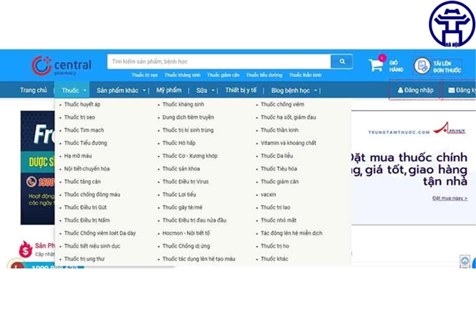 Nhà thuốc Online Trung Tâm Thuốc Central Pharmacy bán gì?