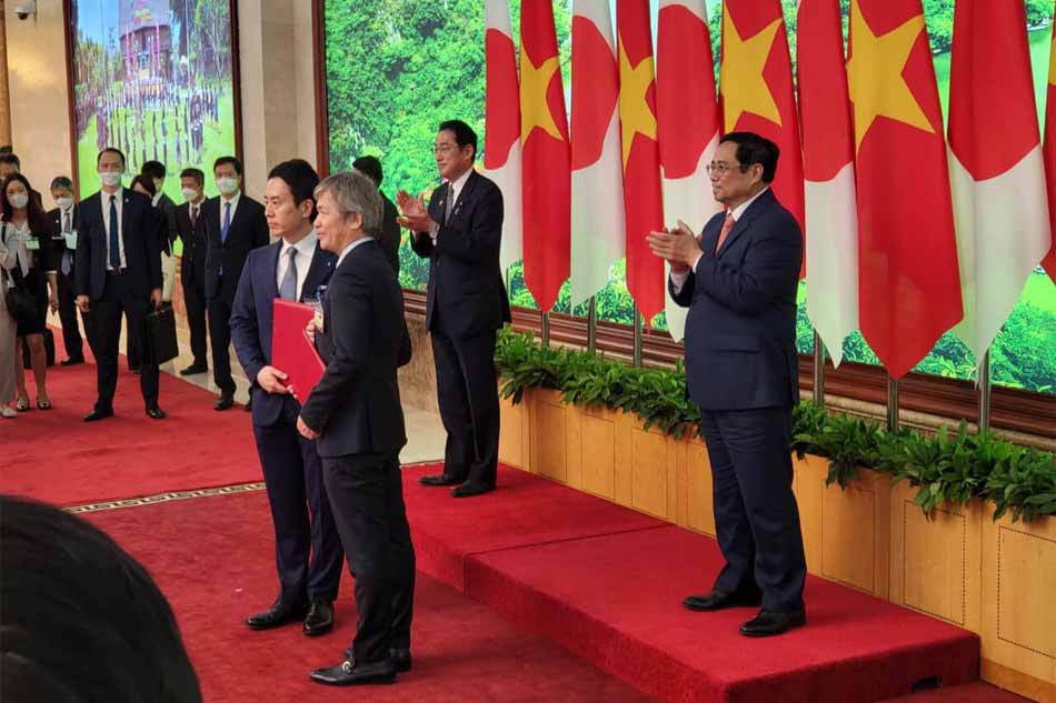 Hình ảnh tại buổi lễ ký kết hợp đồng dưới sự chứng kiến của Thủ Tướng hai nước